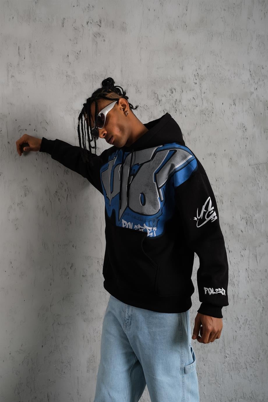 SWEATSHİRTSiyah UFO361 Baskılı 3 İplik Oversize Sweatshirt  PlZ