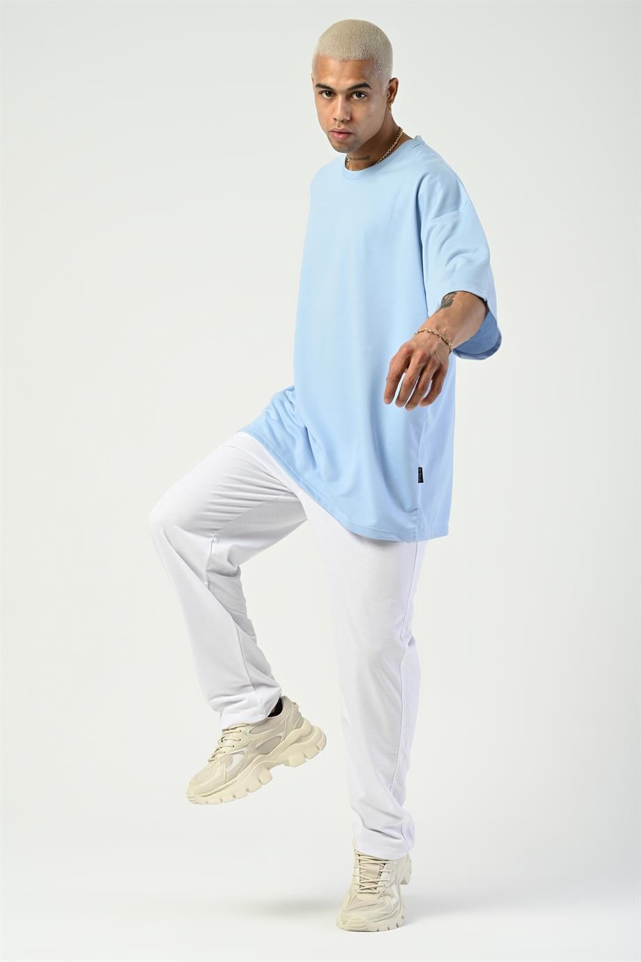 T-SHİRTBebemavi 2 İplik Double Kalıp Oversize T-SHIRT GRK