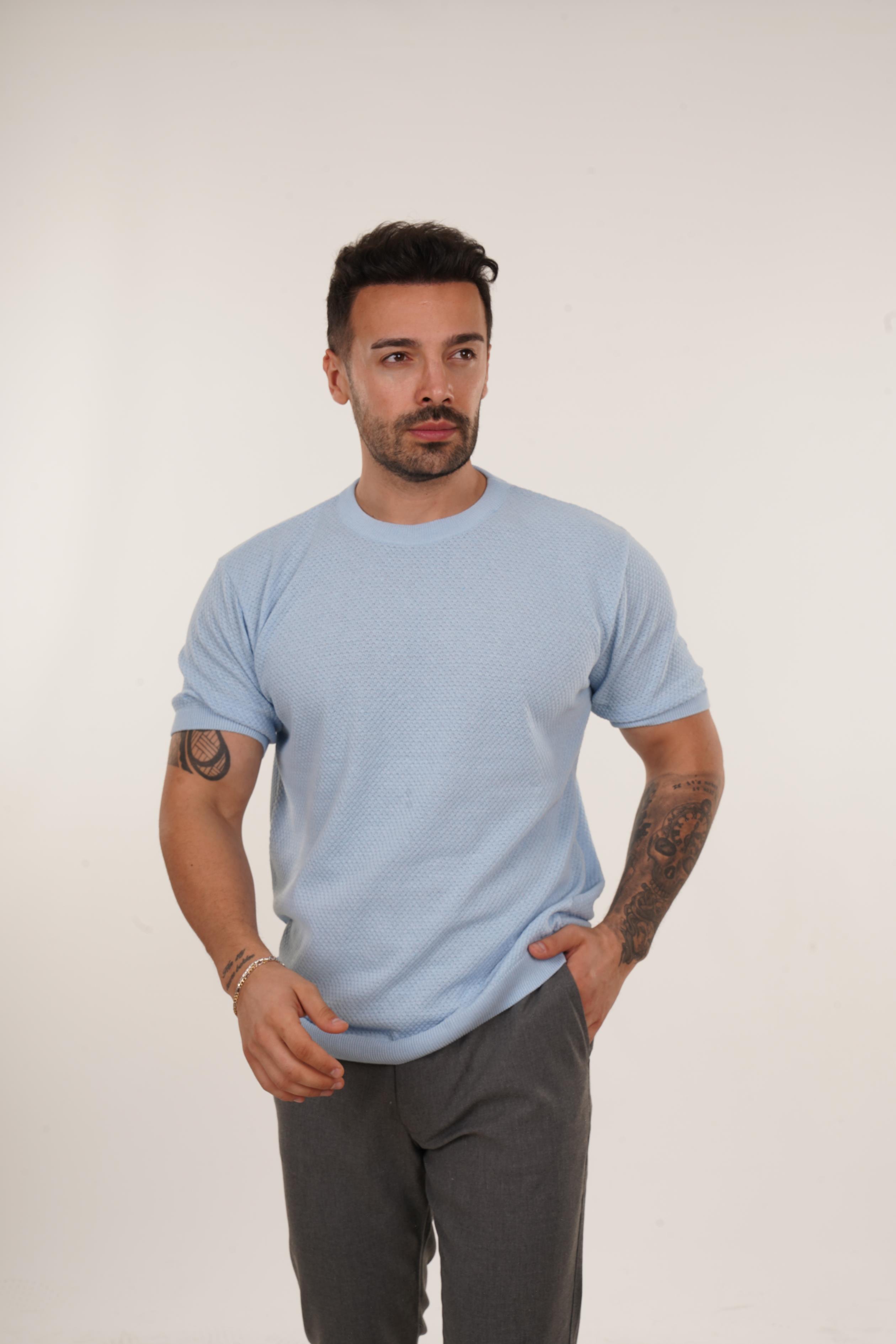 T-SHİRTBebemavi Nopen Desen Triko TB