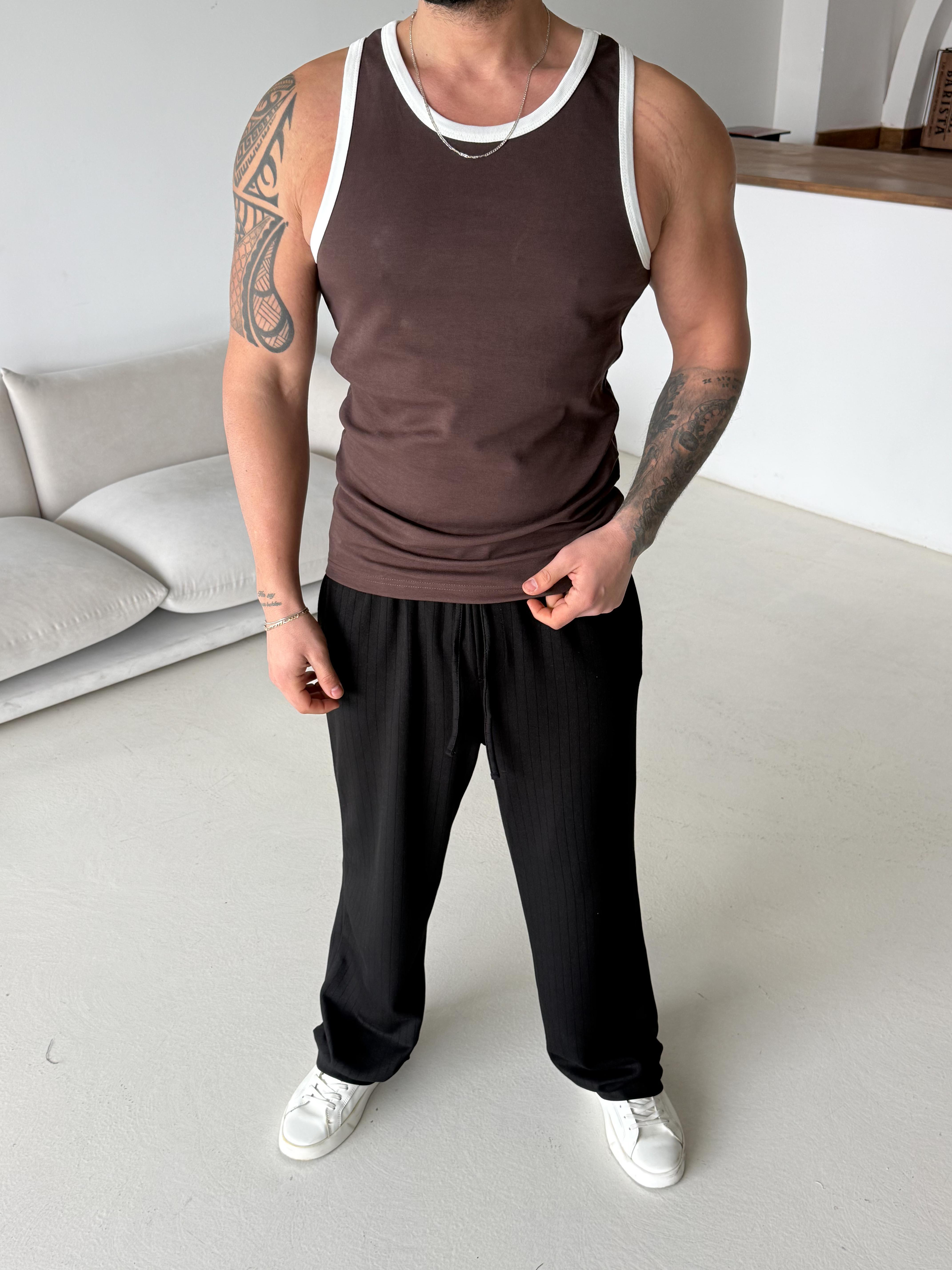 T-SHİRTKahve Biyeli Compak Atlet VMS VS 70-156