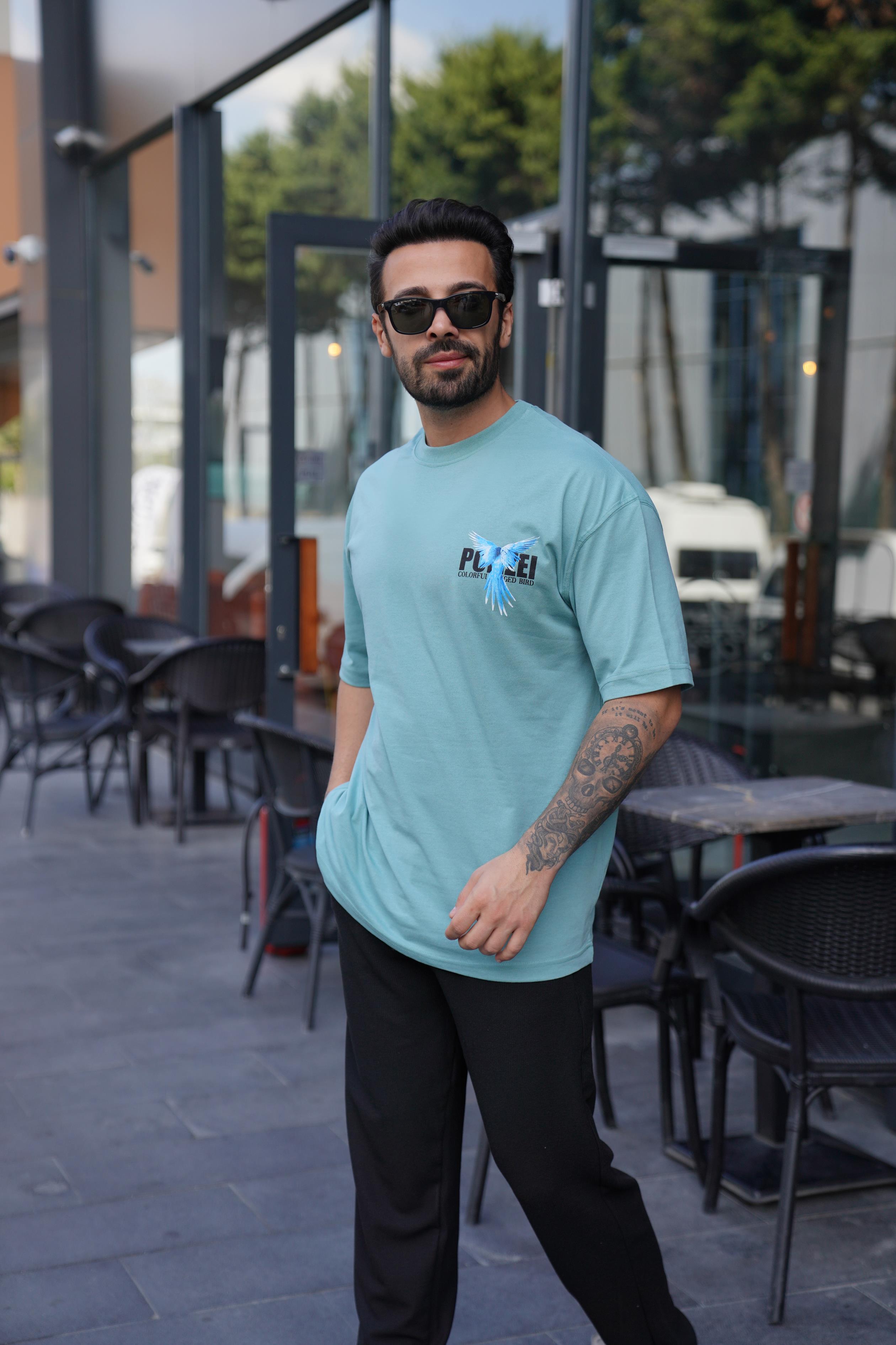 Mind MAVİKUŞ Baskılı Oversize T-Shirt VSK