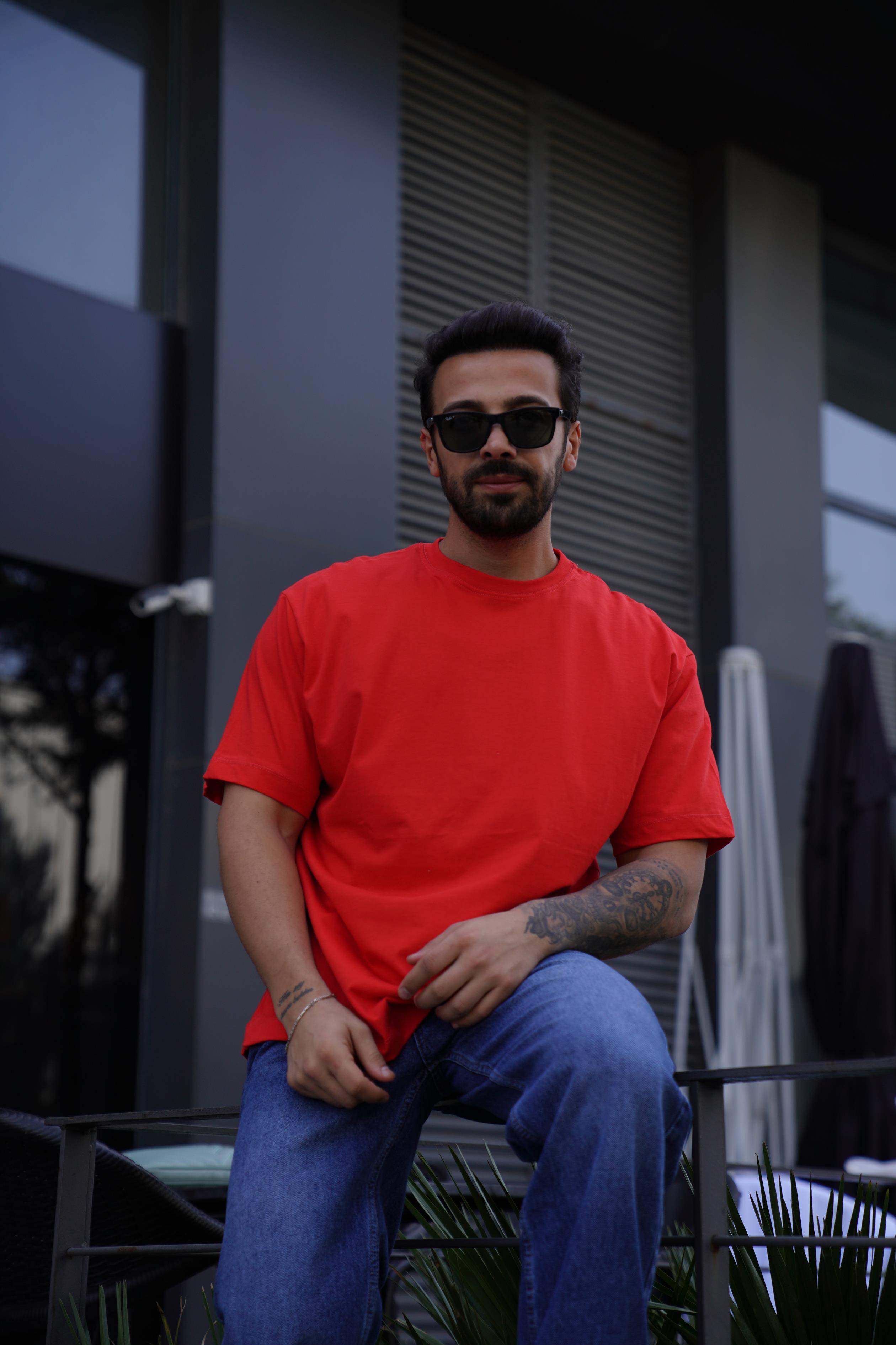 Narçiçeği Compak Düz Oversize T-Shirt SNZ