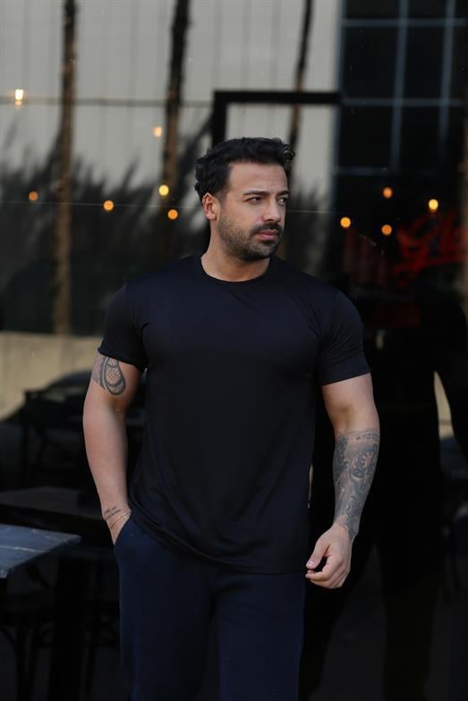 T-SHİRTSiyah Ottoman Desenli T-SHIRT TB