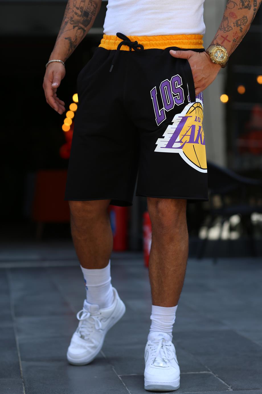 Siyah Lakers Basketbol Şort JJC