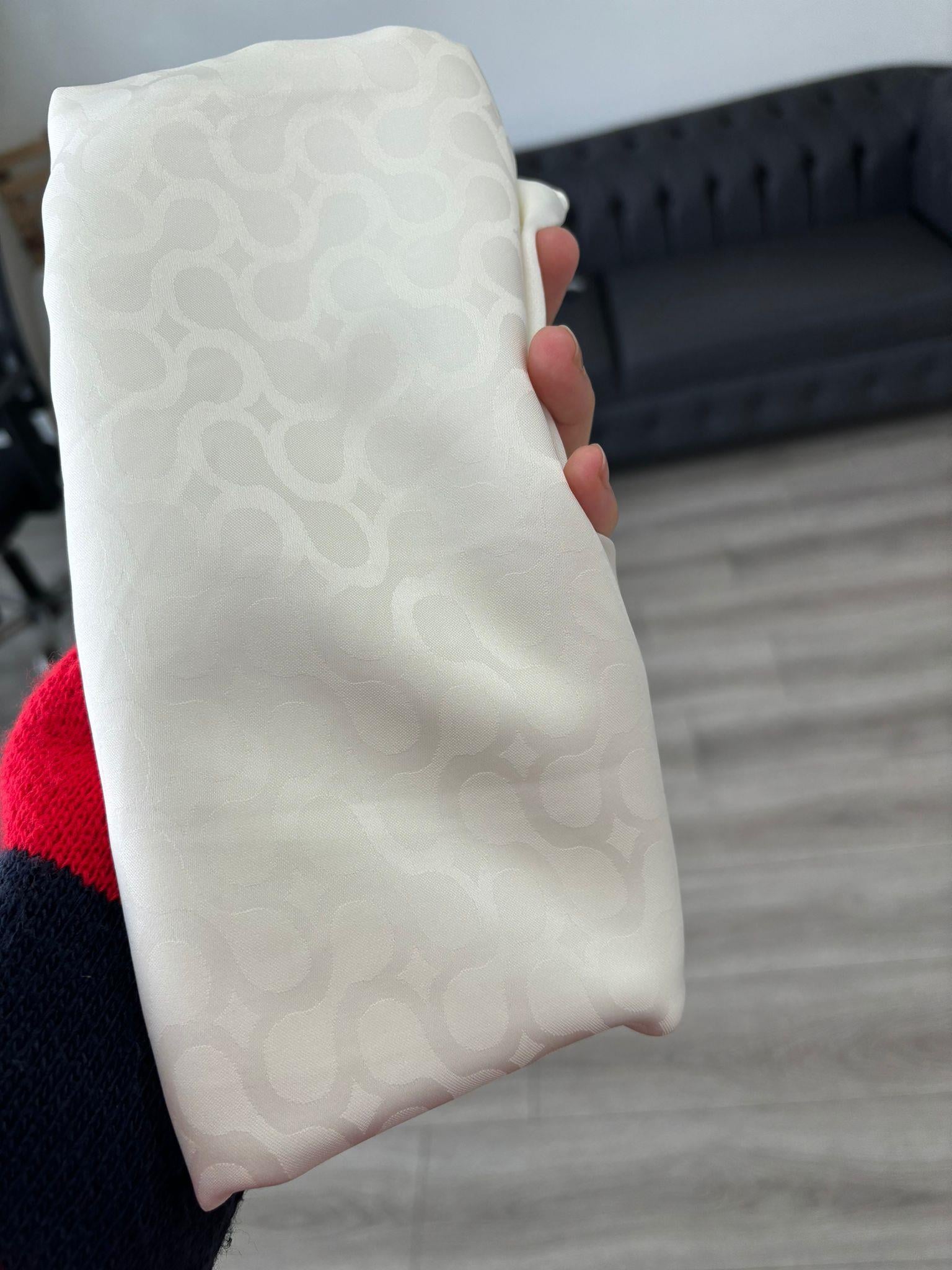 Bloom Desen Jakar Şal Ekru