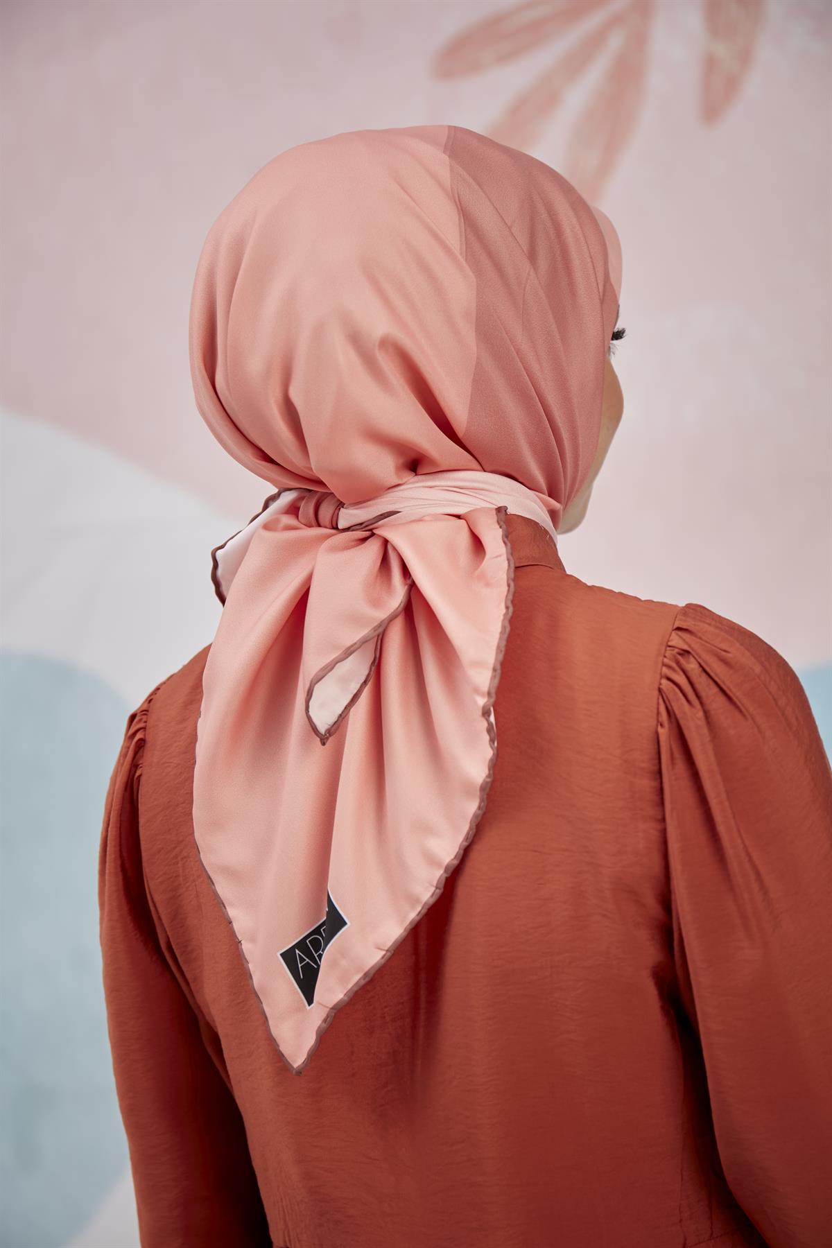 Twill Eşarp 4 Renkli Desen Pembe