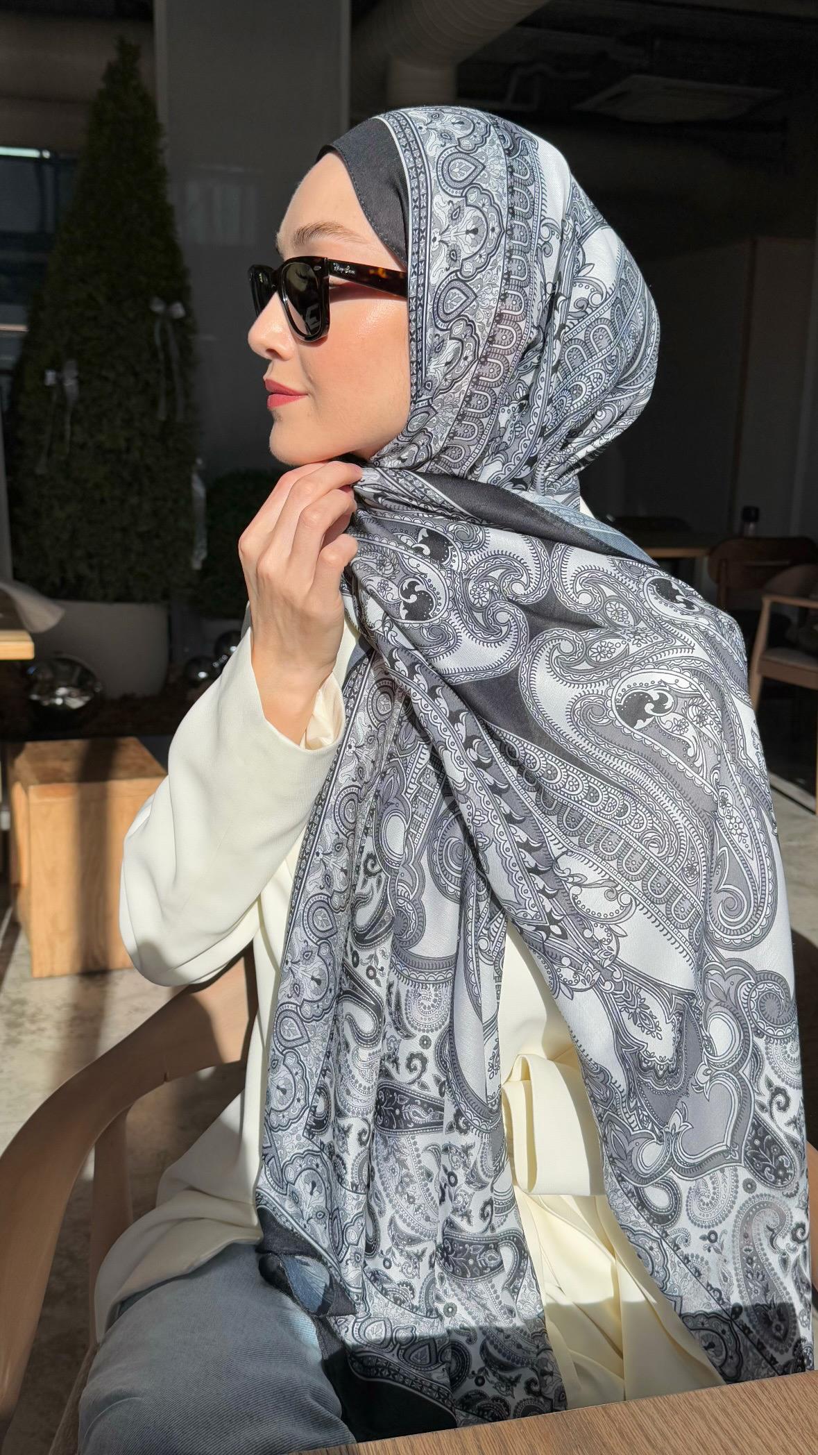 EGYPT Desen Soft Şal Siyah
