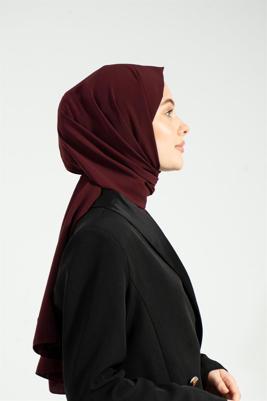 Medine İpeği Şal Bordo