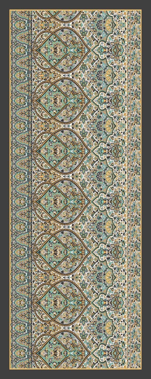 Retro Desen Soft Şal Füme-camel
