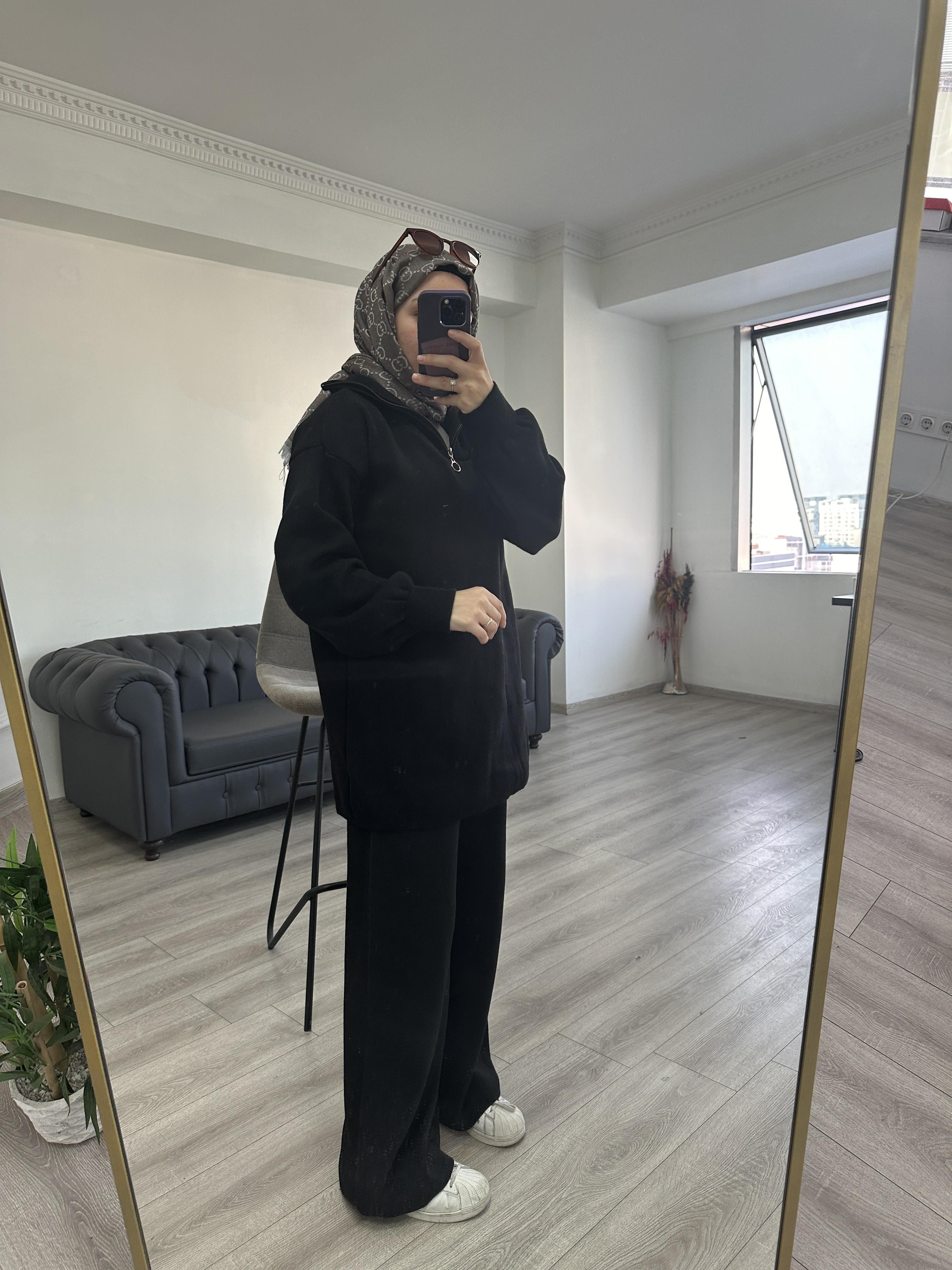 Triko Tunik Takım Siyah