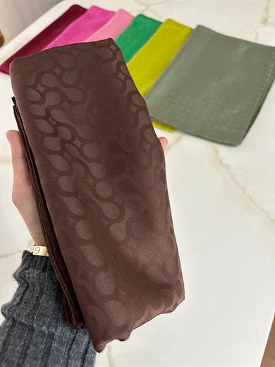 Bloom Desen Jakar Şal Acı Kahve