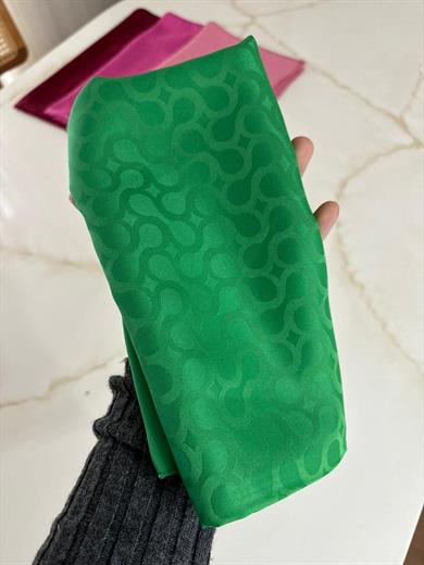 Bloom Desen Jakar Şal Benetton Yeşili