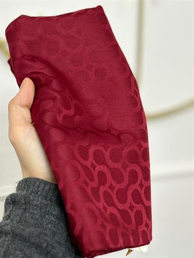 Bloom Desen Jakar Şal Bordo