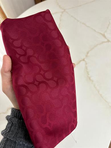 Bloom Desen Jakar Şal Bordo