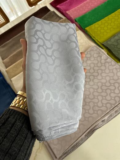 Bloom Desen Jakar Şal Gri
