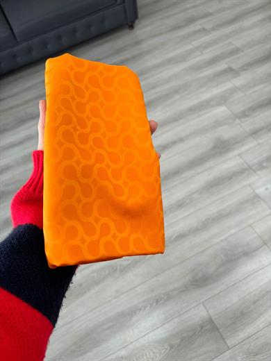 Bloom Desen Jakar Şal Turuncu