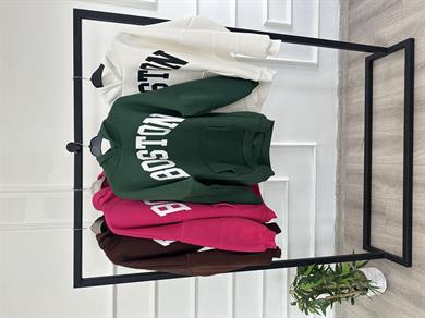 BOSTON Sweatshirt Kapşonlu ÇİMEN YEŞİL