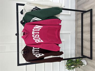 BOSTON Sweatshirt Kapşonlu PEMBE