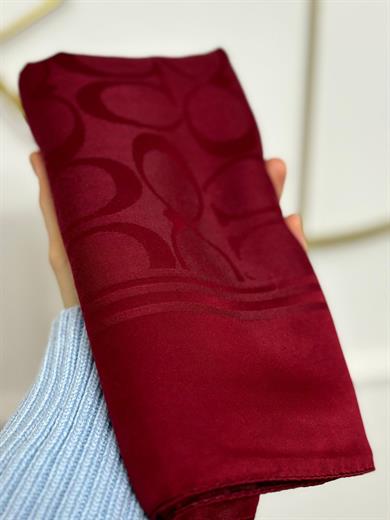 C Desen Jakar Şal Bordo