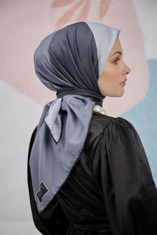 Twill Eşarp 4 Renkli Desen Füme
