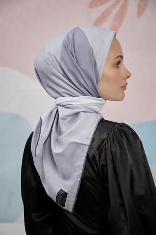 Twill Eşarp 4 Renkli Desen Gri