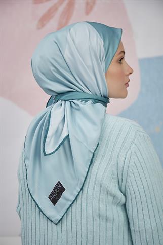 Twill Eşarp 4 Renkli Desen Mint Yeşili