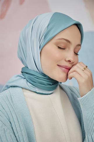 Twill Eşarp 4 Renkli Desen Mint Yeşili