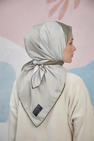Twill 4 Renkli Desen Eşarp Yeşil