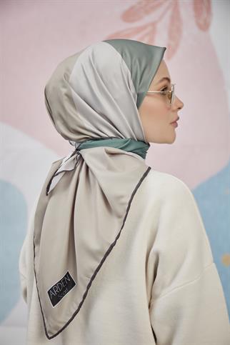 Twill Eşarp 4 Renkli Desen Zümrüt