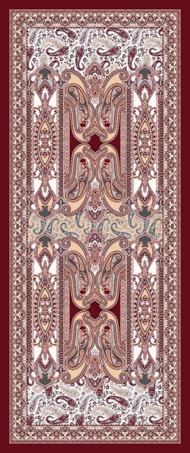 EGYPT Desen Soft Şal Bordo