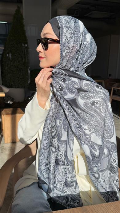 EGYPT Desen Soft Şal Siyah