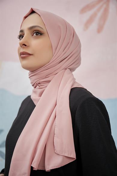Medine İpeği Şal Koyu Pudra