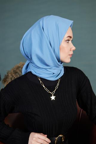 Pamuk Cazz Eşarp Bebe Mavisi