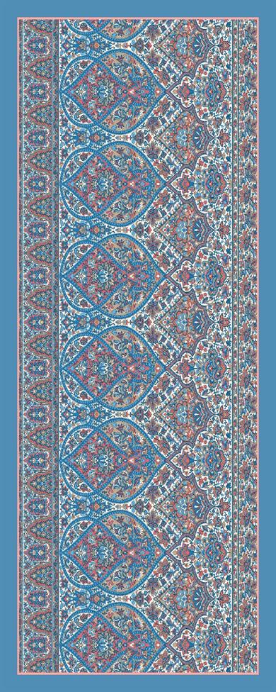 Retro Desen Soft Şal Bebe Mavisi