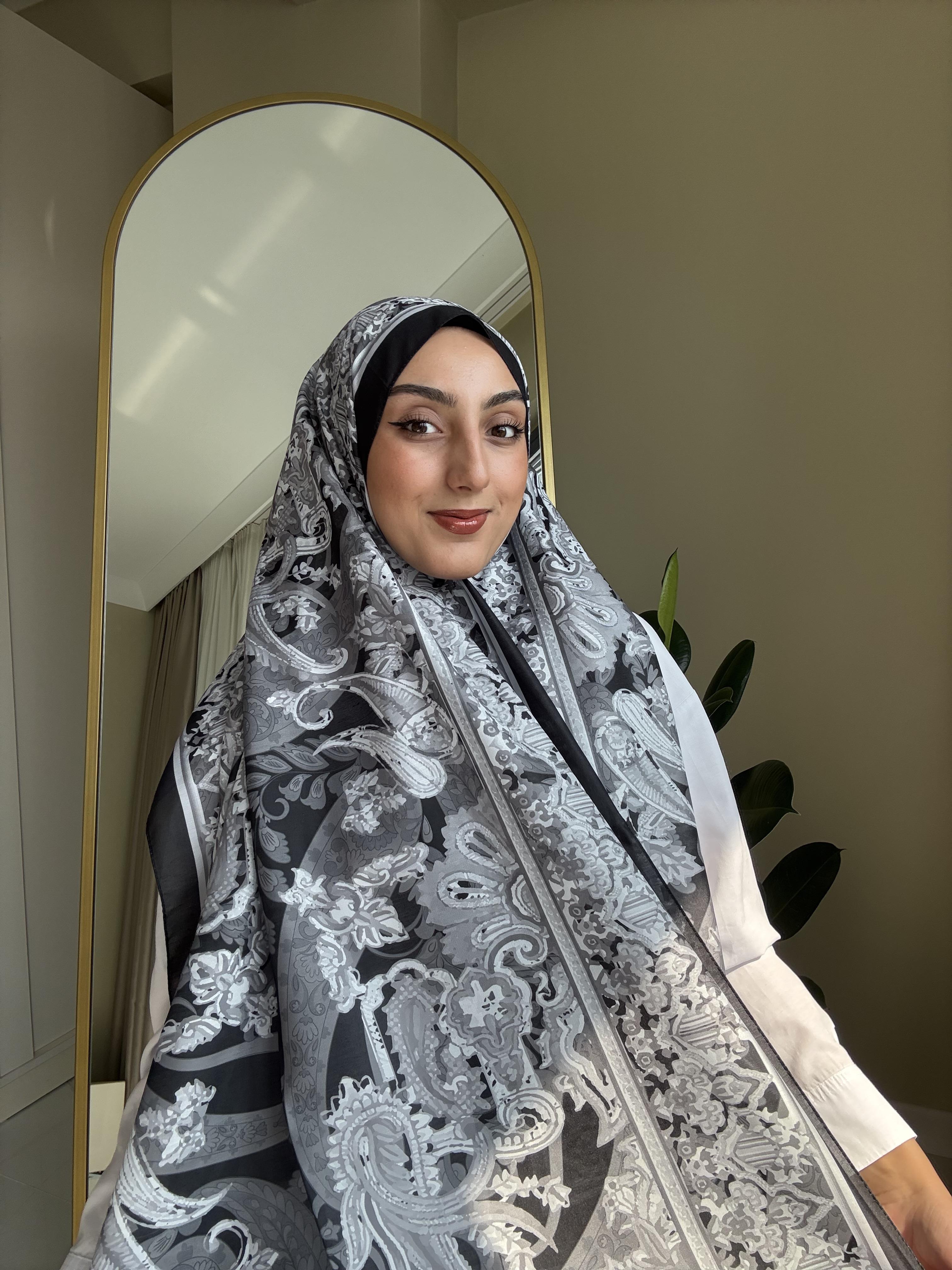 Arden Desen Etnik Şal Siyah