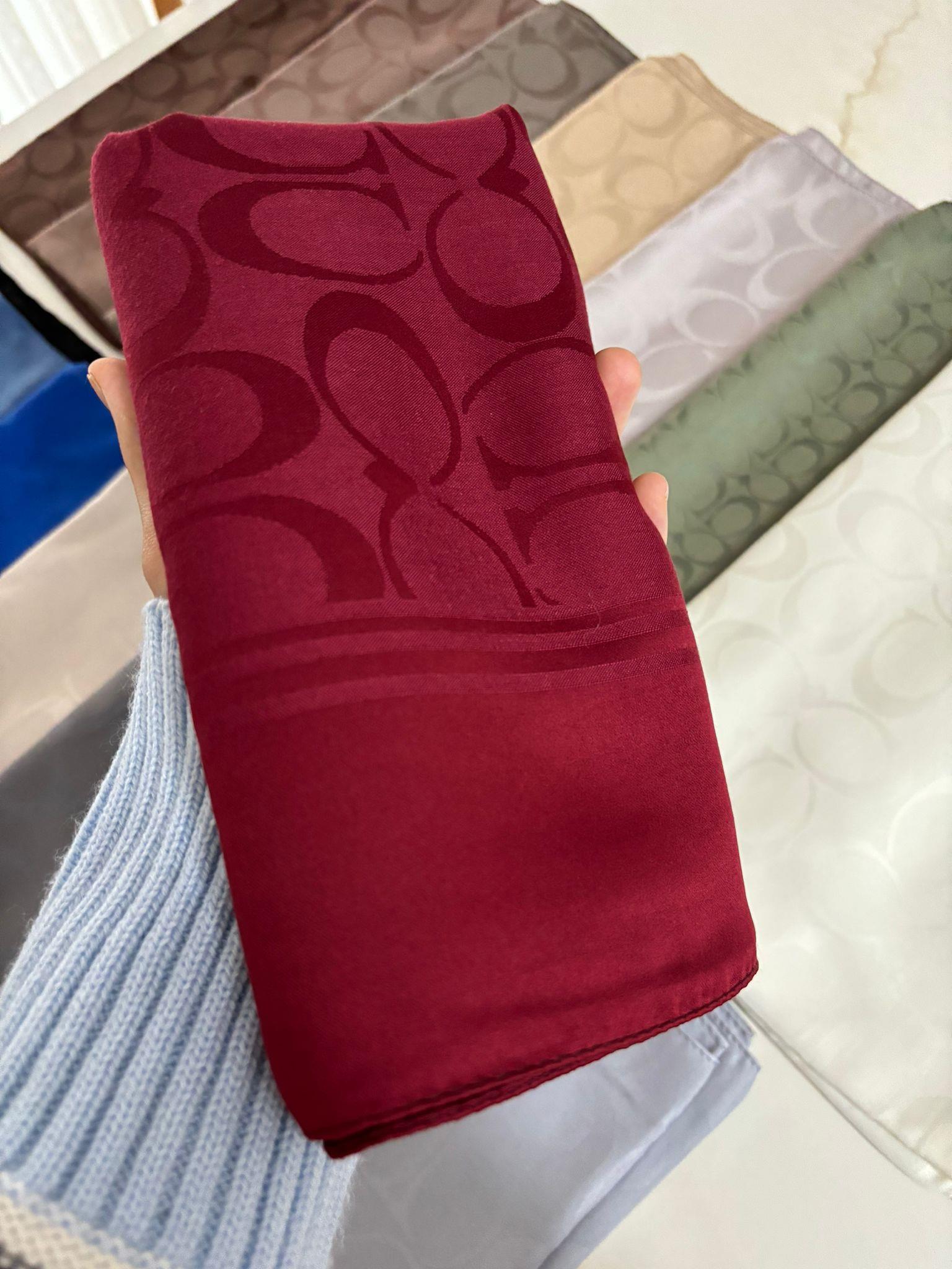 C Desen Jakar Şal Bordo