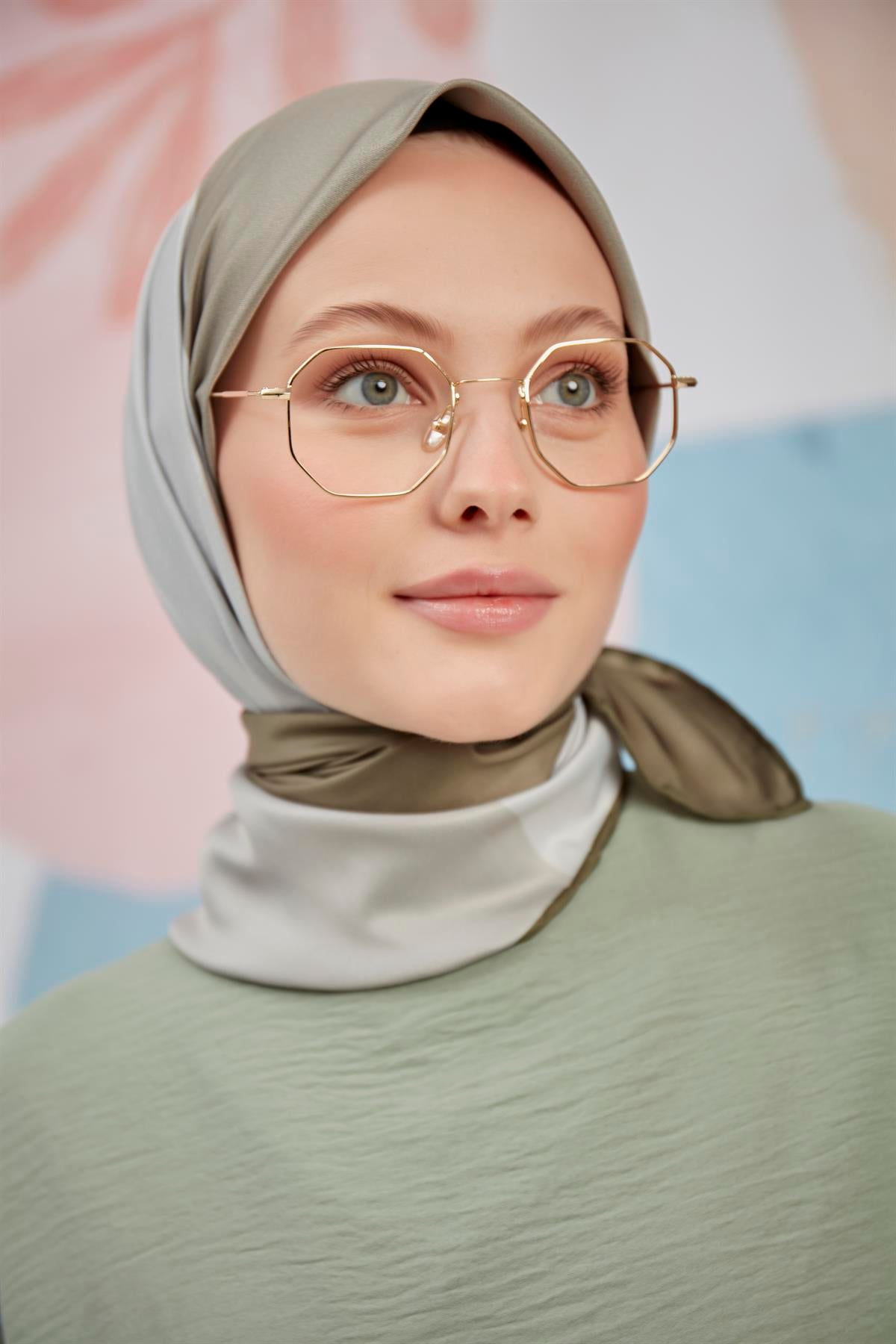 Dijital Baskılı Twill Eşarp Haki