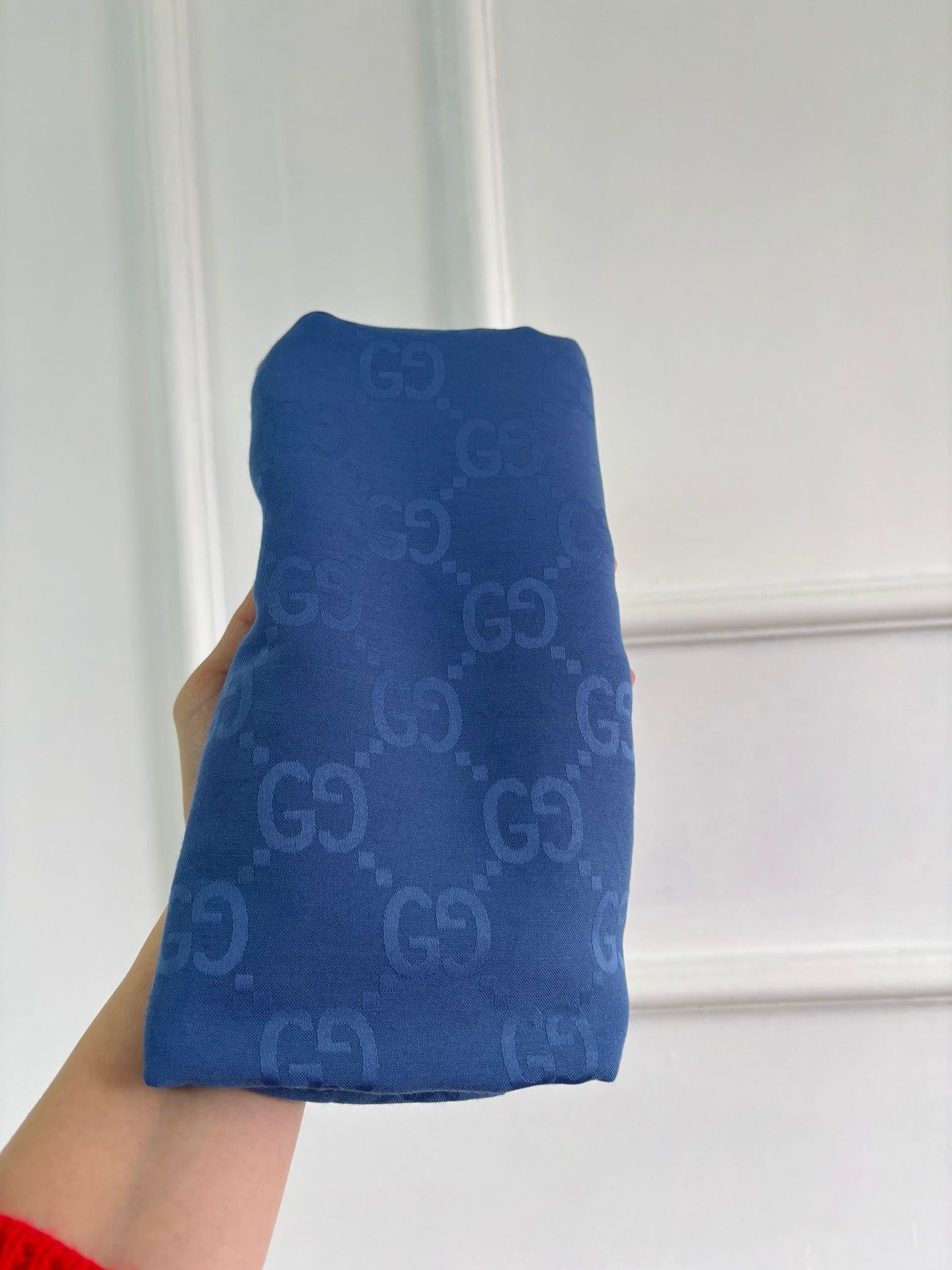 G Desen Jakar Şal İndigo