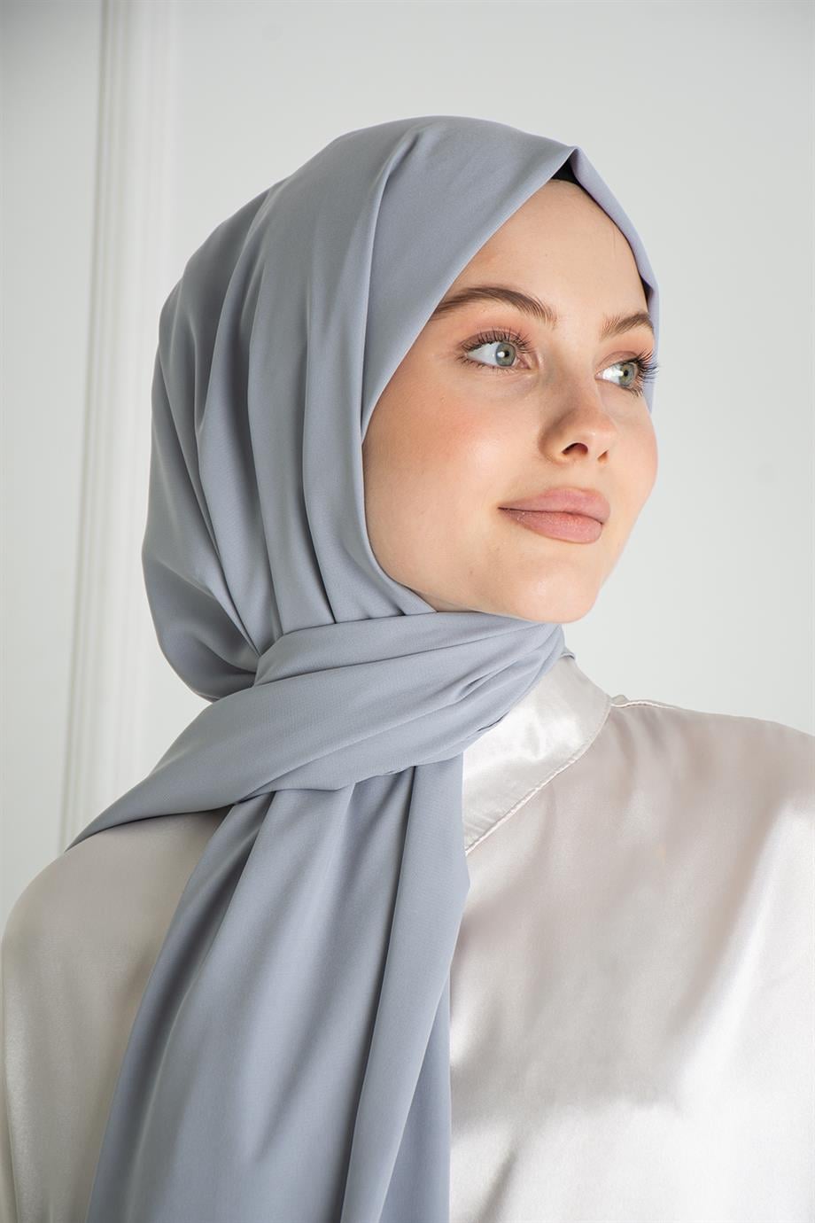 Medine İpeği Şal Gri