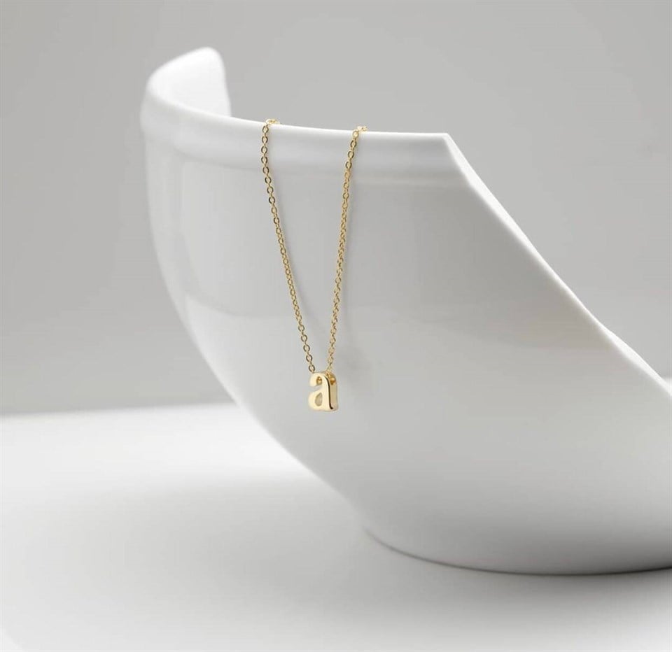 925 Ayar Gümüş Minimal Harf Kolye