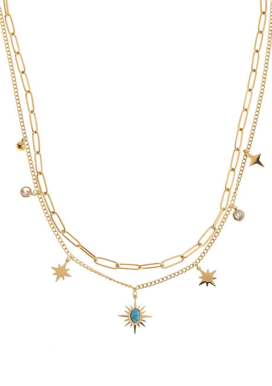 Blue Stone 2'li Kolye