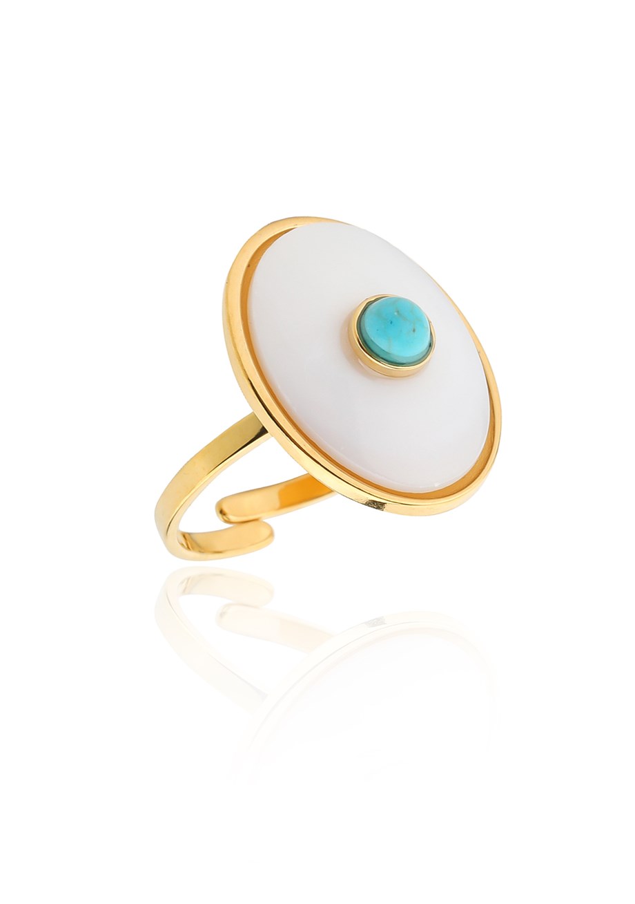Blue Stone Ayarlanabilir Yüzük