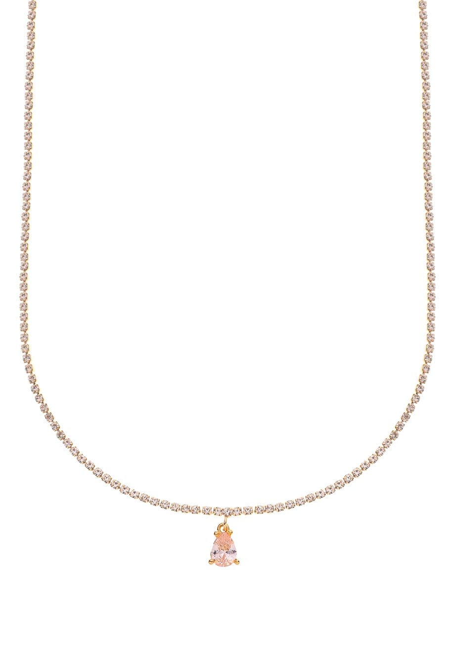 Drop Stone Su Yolu Kolye / 70 cm 