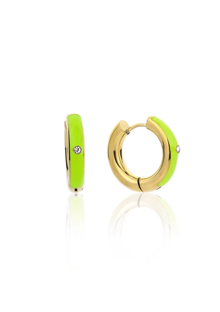 Gold Green Ring Küpe 