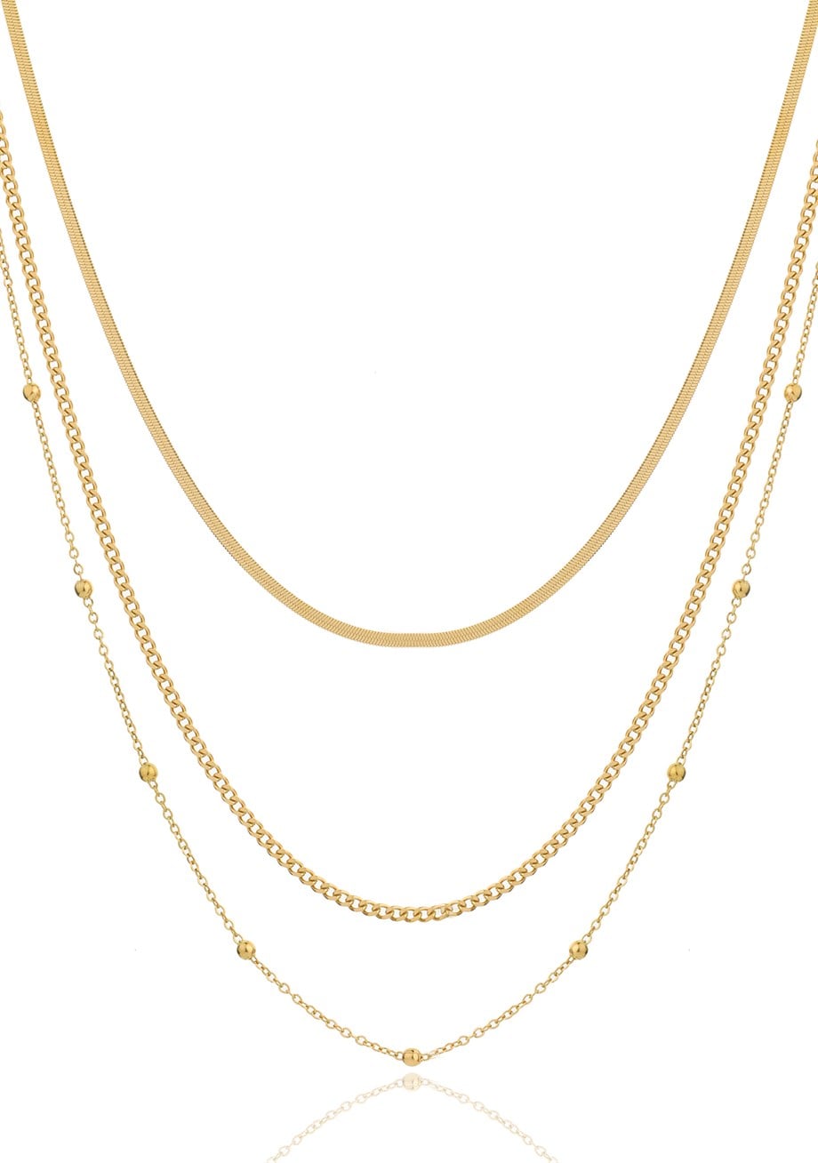 Gold Three Beautiful Kolye