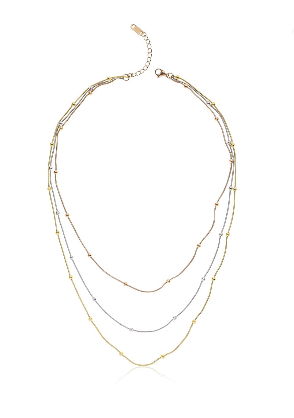 Gümüş Renkli Drew Kolye Seti  