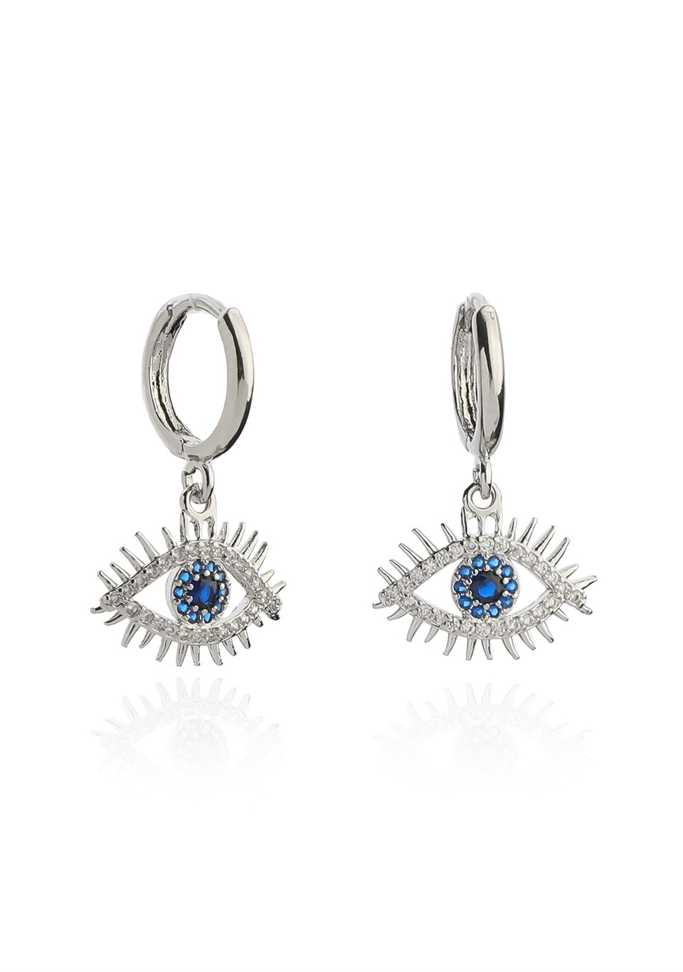 Gümüş Renkli Eyelash Küpe