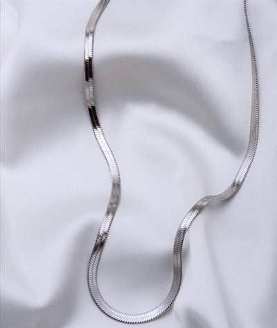 Gümüş Renkli İtalyan Zincir Kolye