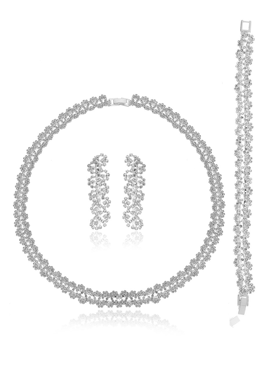 Premium Yasmine Kolye - Bileklik - Küpe Set