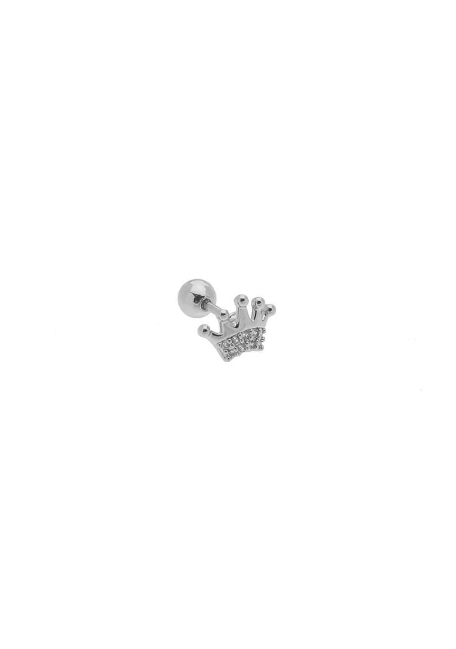 Silver Flamboyant Crown Tragus